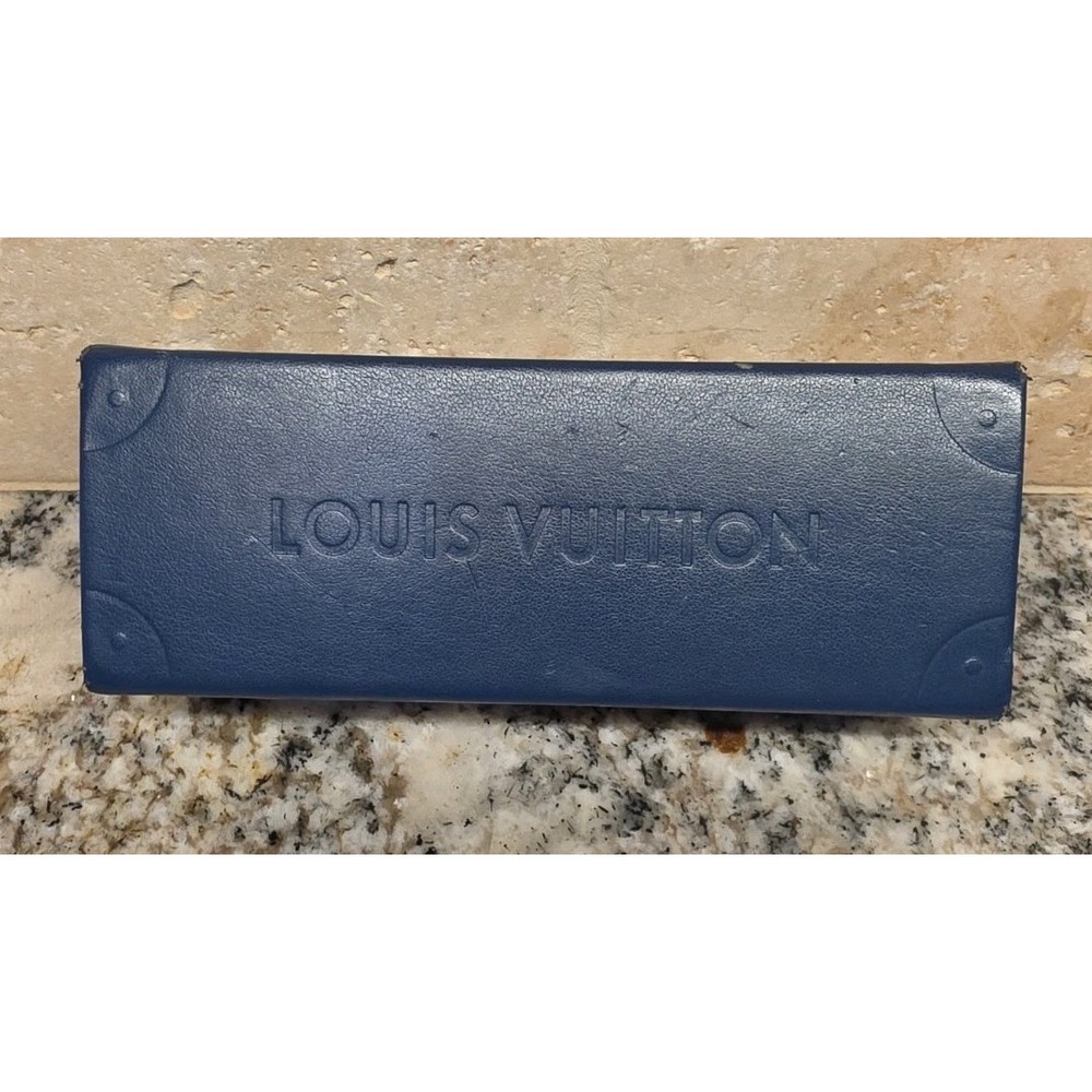 Authentic LOUIS VUITTON Empty Sunglasses Navy Blue Case Only.
